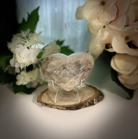 Moonstone Puff Ball Heart 1