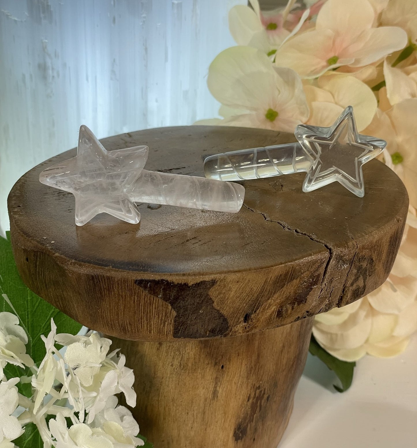 Star Wand blue obsidian Star Wand Rose Quartz crystal 2