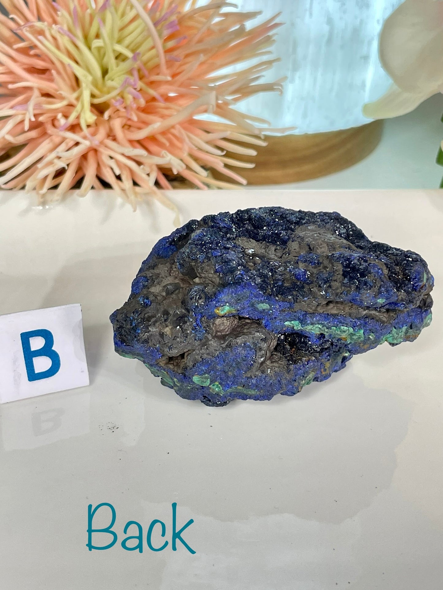 azurite natural raw chunk with malachite crystal healing b-b