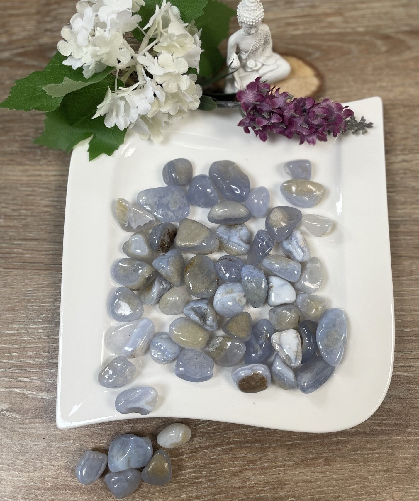 blue chalcedony tumble crystal stone 2