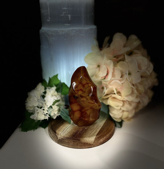 carnelian druzy flame crystal healing 1