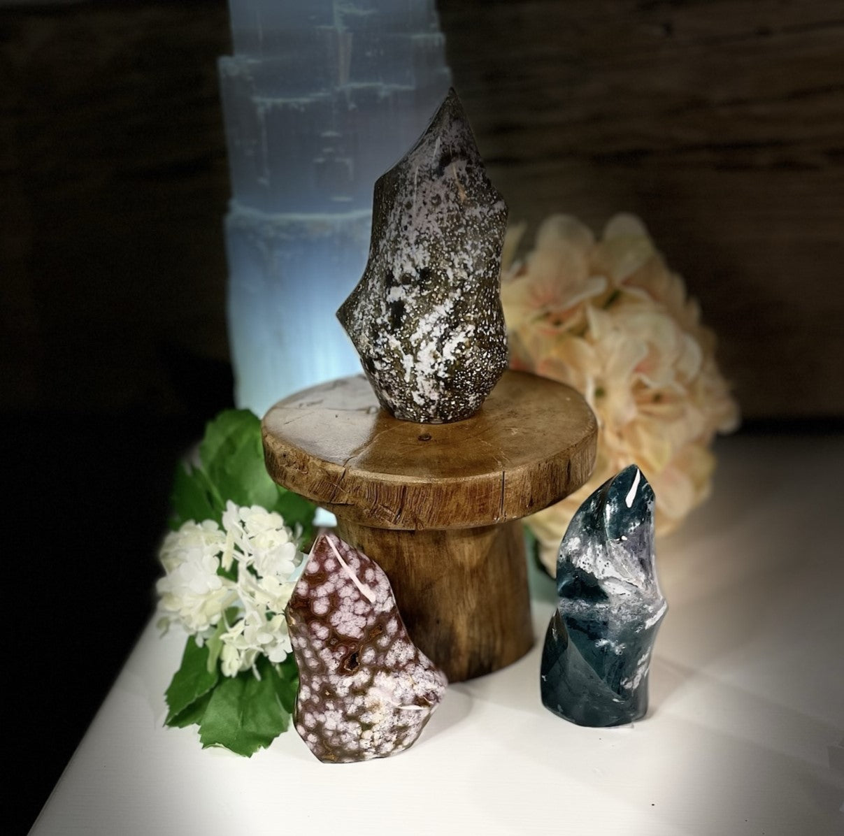 moss agate orbicular jasper crystal healing