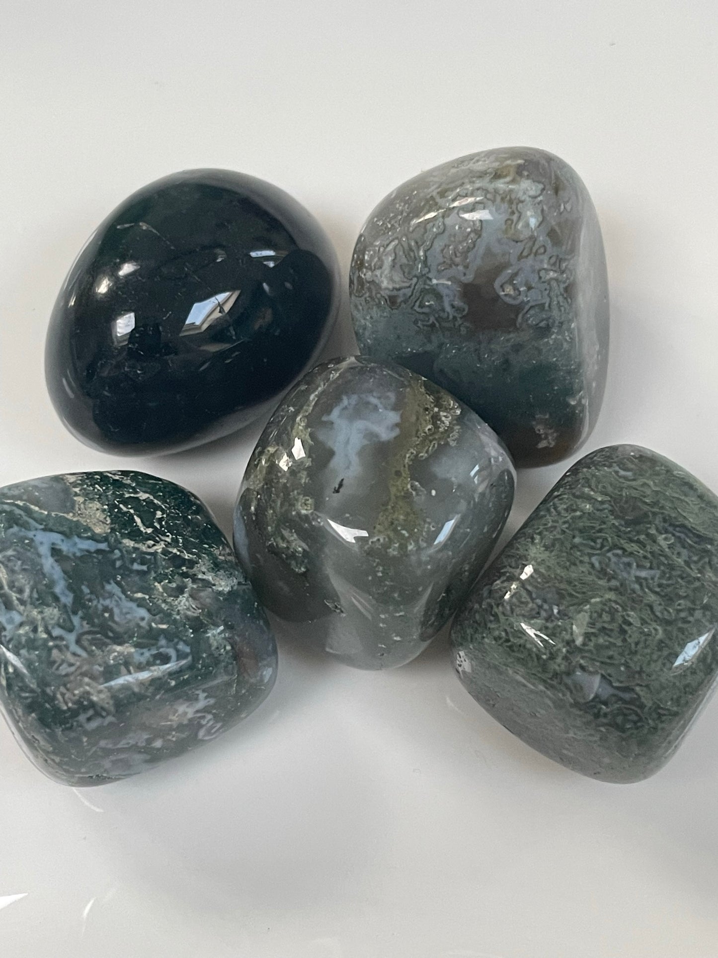 Moss Agate Tumbles