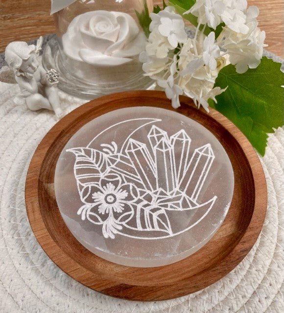selenite charging plate cleansing crystals 1