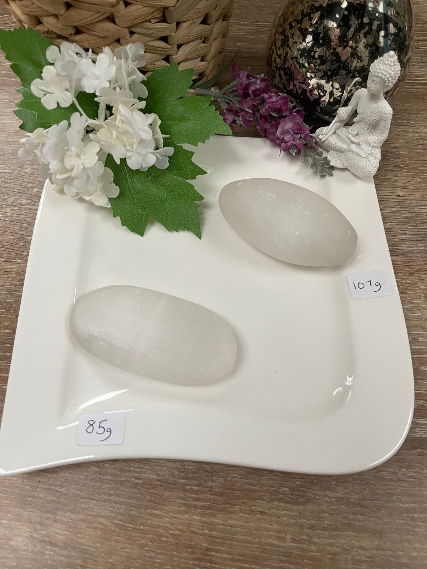 selenite palm stone crystal 7